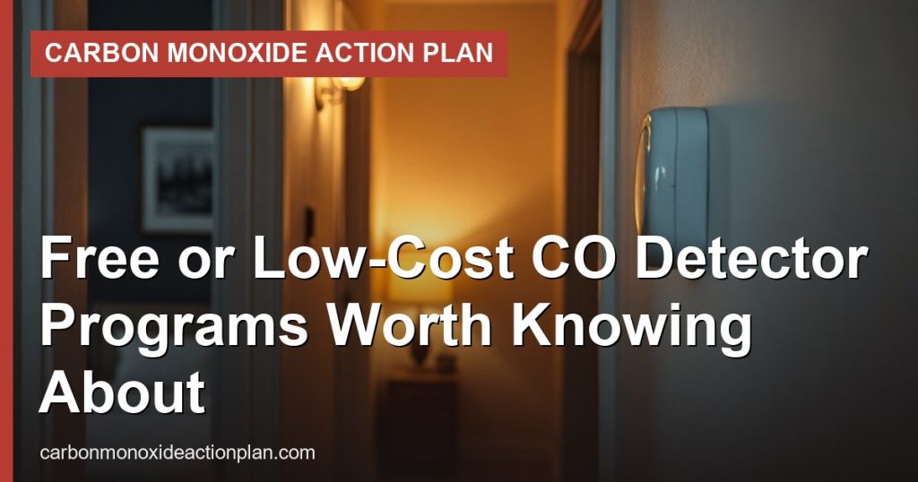 Free or Low-Cost CO Detector Programs Worth Knowing About - Carbon Monoxide Action Plan