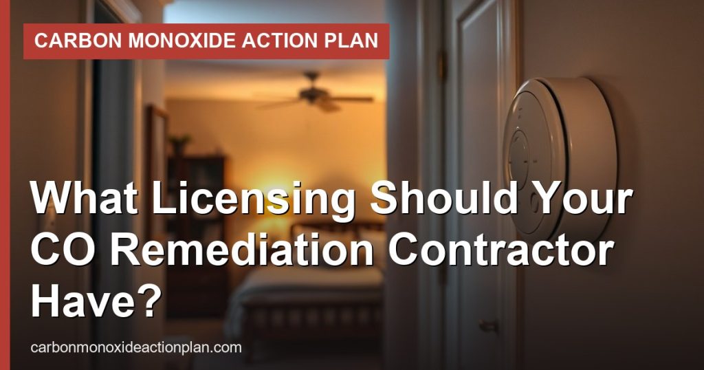 What Licensing Should Your CO Remediation Contractor Have? - Carbon Monoxide Action Plan